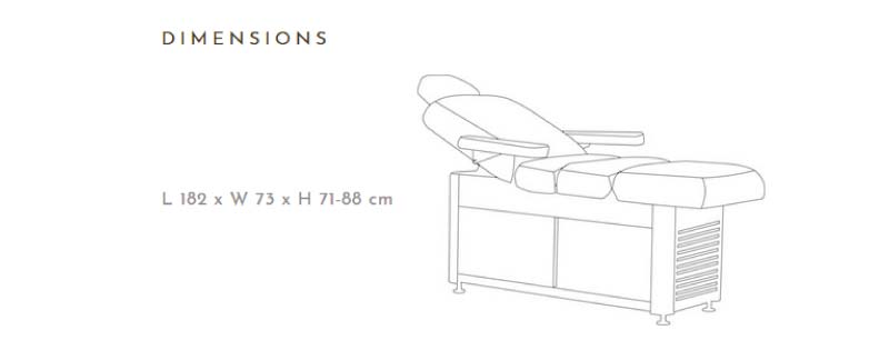 Maharaja Electric Spa Massage Table  dimensions