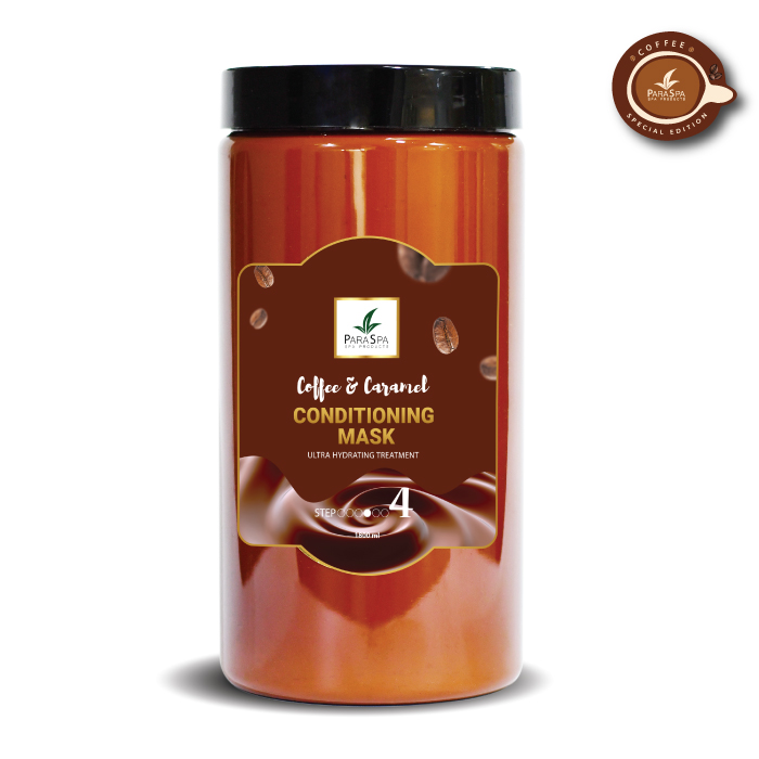 para spa, coffee spa, conditioning mask coffee caramel  flavour