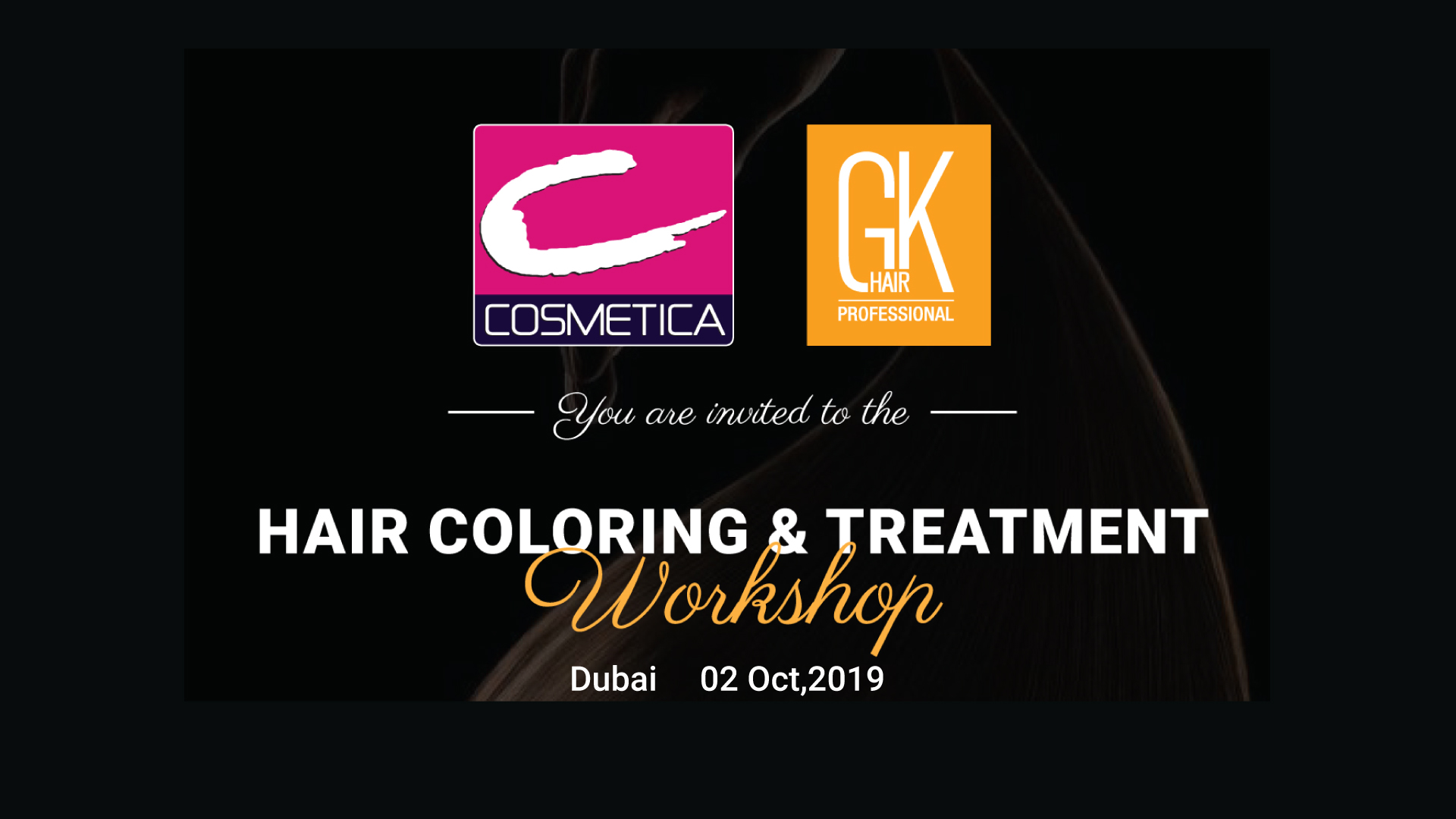 COSMETICA AND GKhair Hair Coloring & Treatment Workshop Dubai 2019